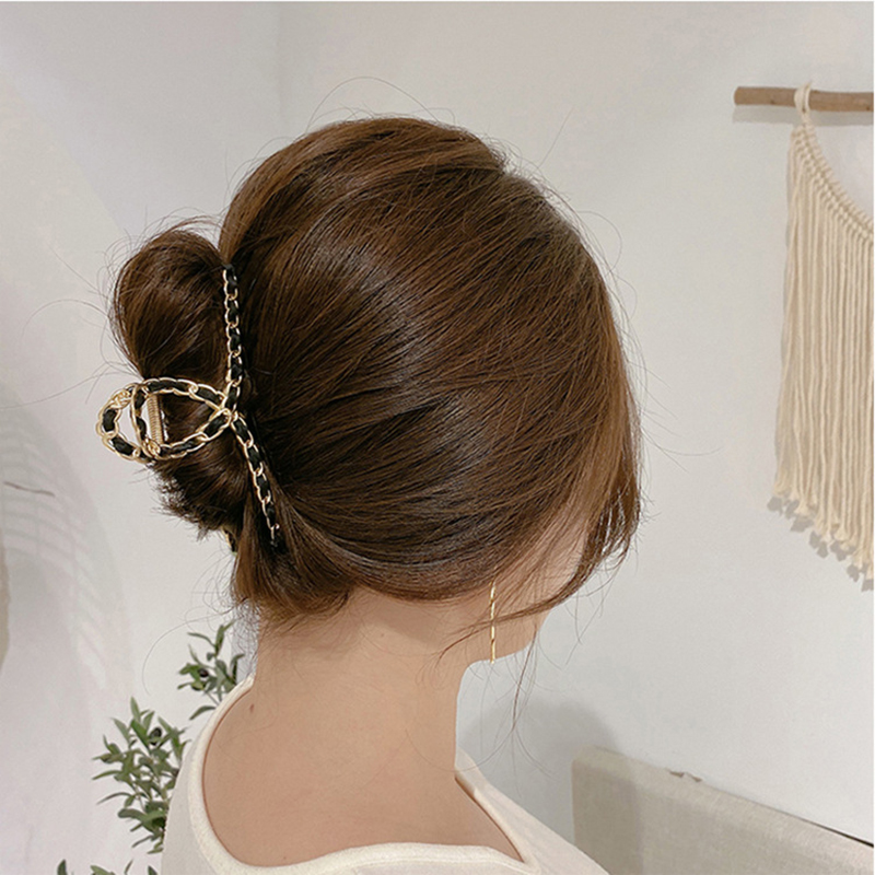 Kẹp Tóc Bằng Kim Loại Màu Trơn Hợp Thời Trang Cho Nữ