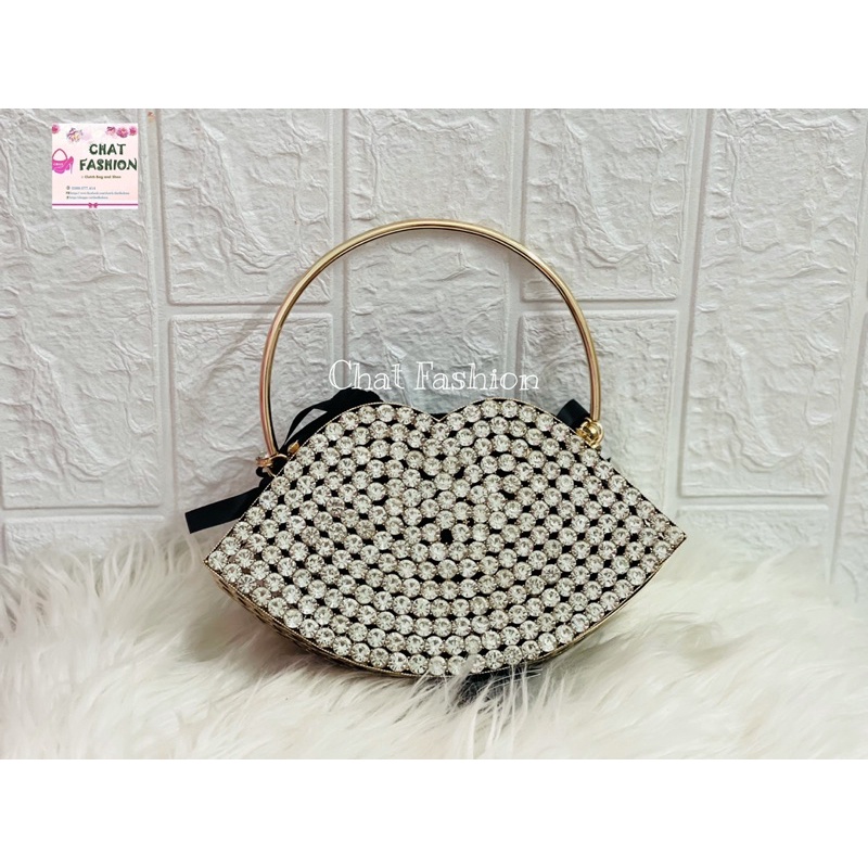 Ví clutch nữ dự tiệc cao cấp hình môi quyến rũ