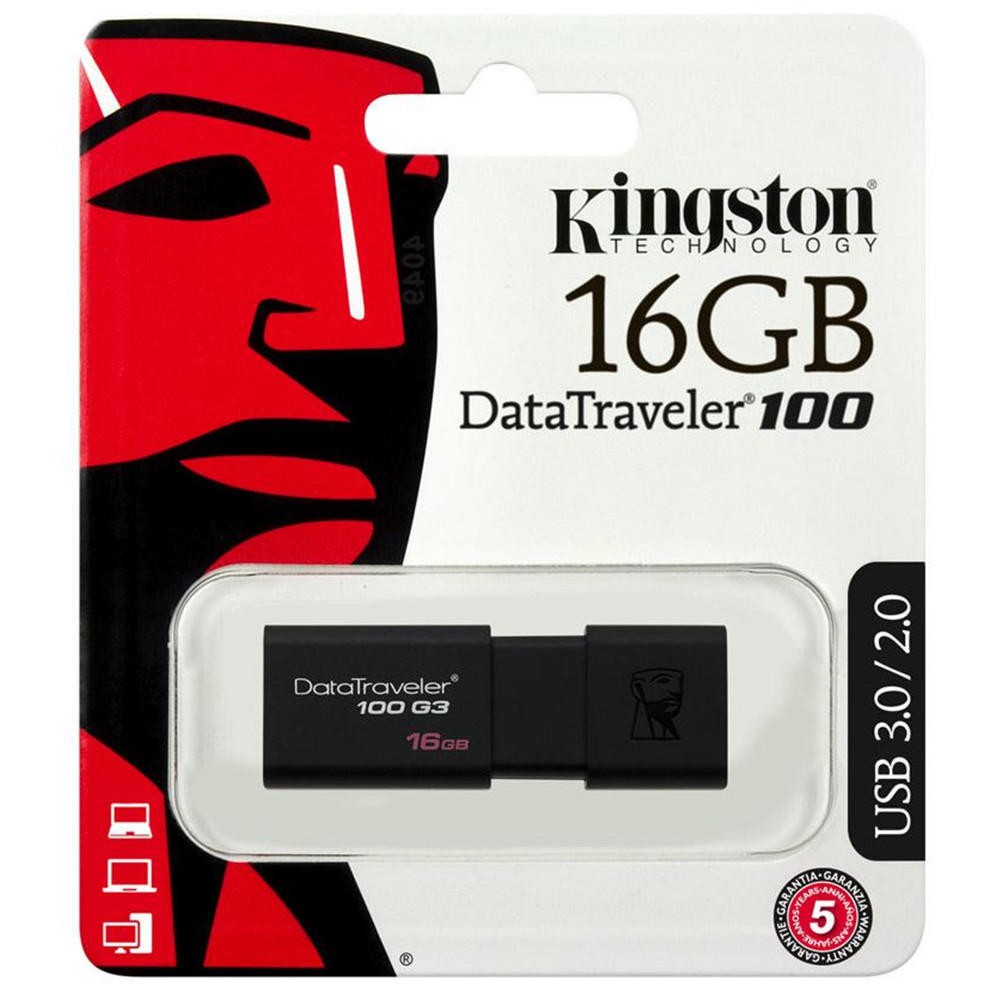 USB 16GB Kingston DT100G3 3.0 chính hãng | BH 5 năm