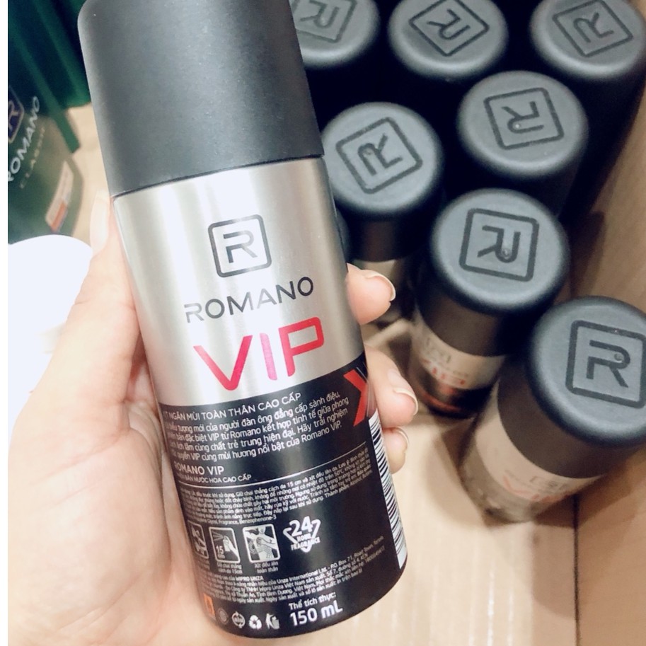 Xịt Khử Mùi Toàn Thân Cho Nam Romano VIP (150ml)