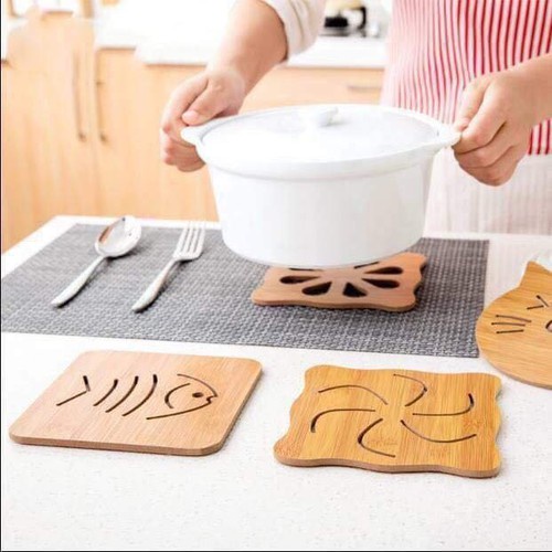 Miếng Lót Nồi Cách Nhiệt Gỗ Ép Hình Ngộ Nghĩnh Tiện Dụng
