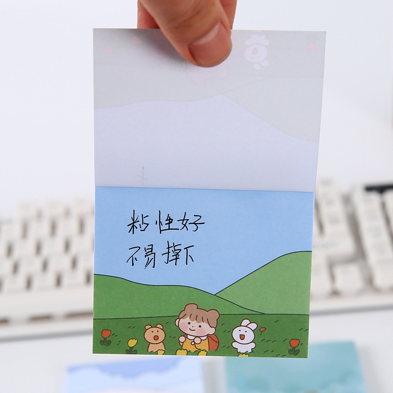 Giấy Nhớ Sticky Note Pad Cô Bé RF Dạng Vuông