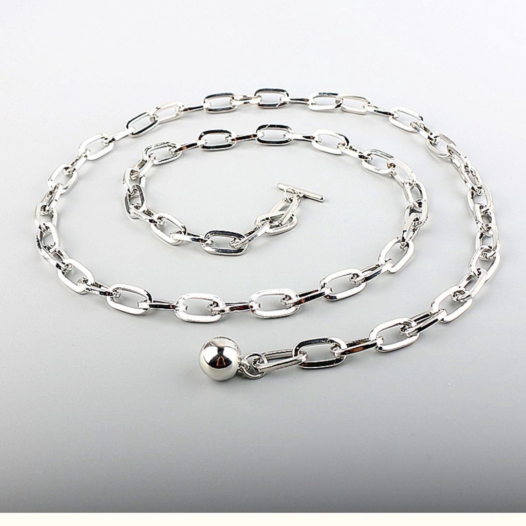 Thắt lưng dây xích kim loại mỏng thời trang cho nữ