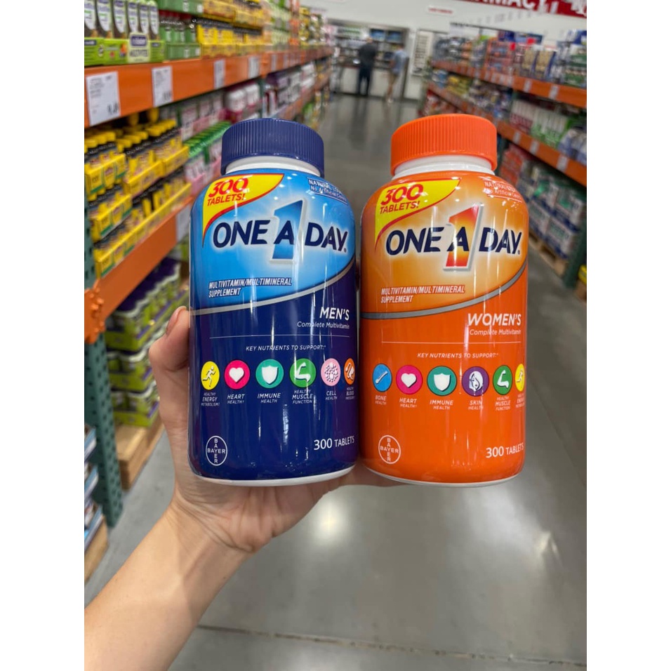 Vitamin tổng hợp One a day dưới 50 tuôi - One A Day Complete Multivitamin For man, For woman's 300v
