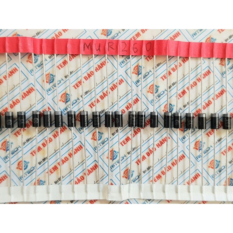 [Combo 20 con] Đi ốt chỉnh lưu điện áp cao MUR260 2A 600V DO-15
