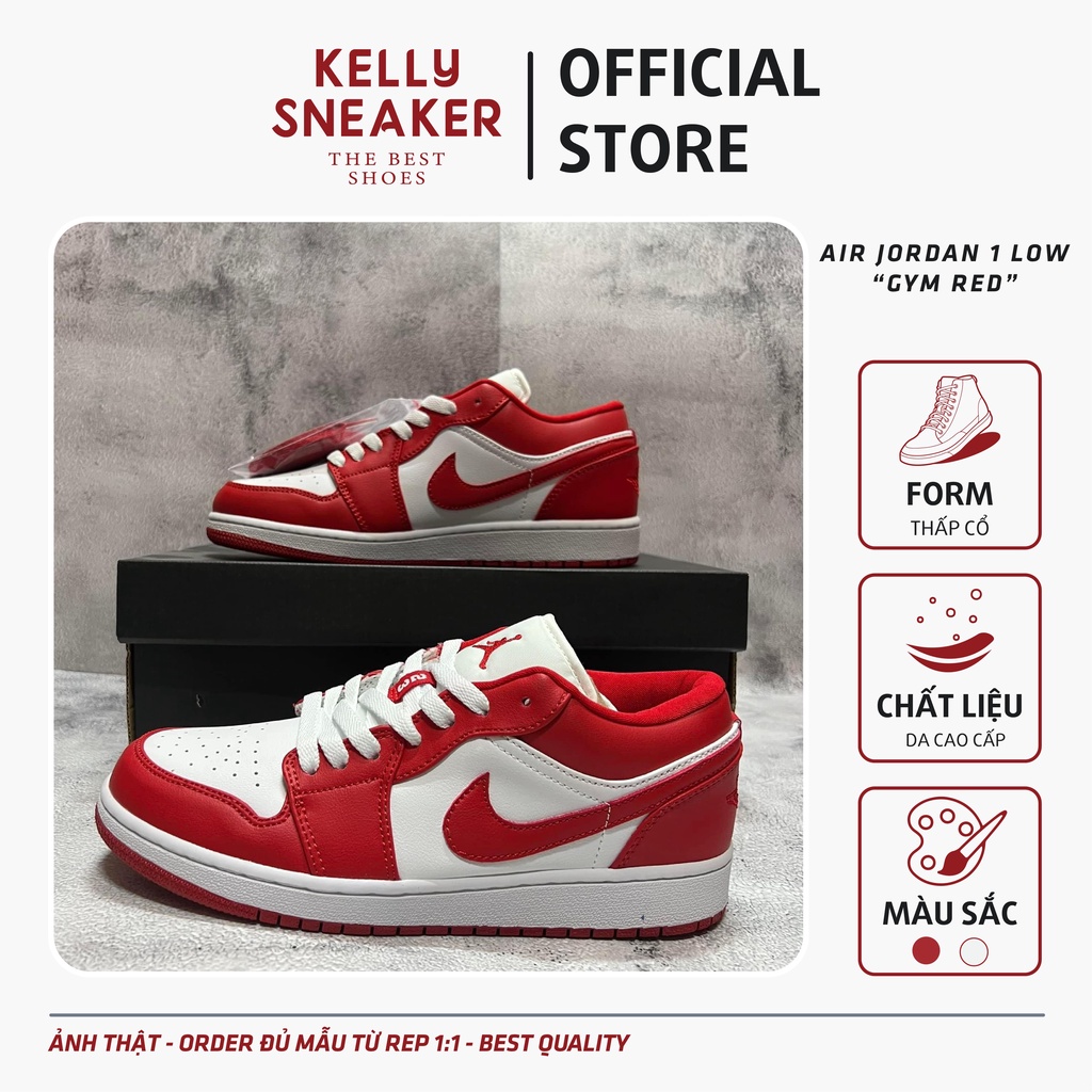 Giày Thể Thao Sneaker Jordan 1 Low Gym Red - Bản Cao Cấp