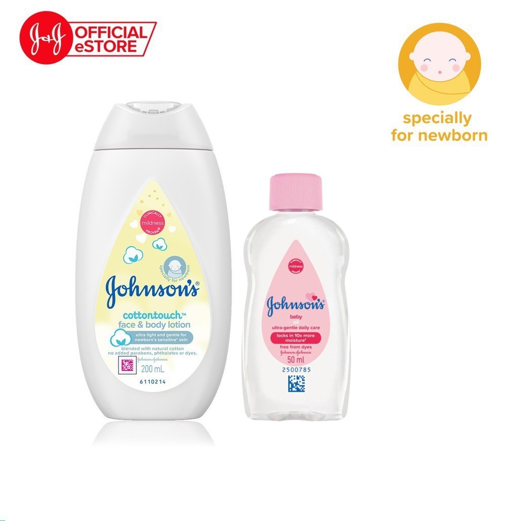 Sữa dưỡng ẩm Johnson's baby cotton touch 200ml Tặng dầu mát xa dưỡng ẩm Johnson's baby oil pink 50ml - 540019976