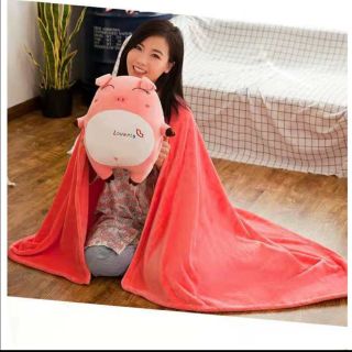 Gấu kèm chăn heo cảm xúc