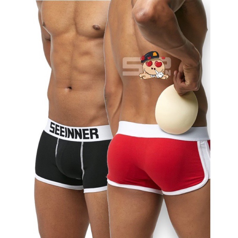 Quần độn nam 2in1 độn mông và ciu - hàng chính hãng SEEINNER nhập khẩu - Sịp lót đùi boxer, tam giác độn mông và cu