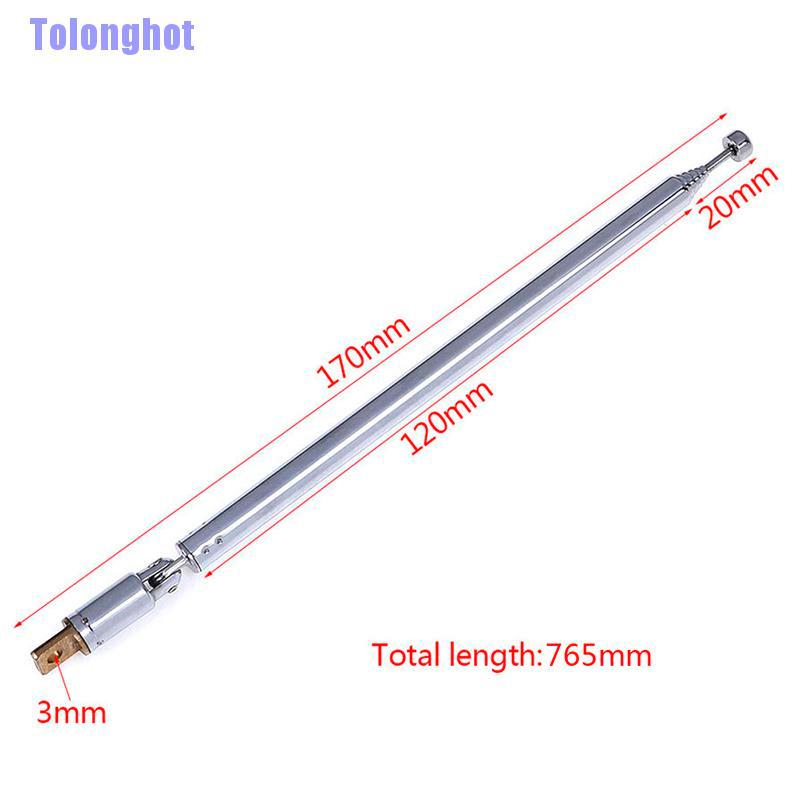 Tolonghot> 7 Sections Telescopic Antenna Aerial Radio TV Replacement  instrument-specific