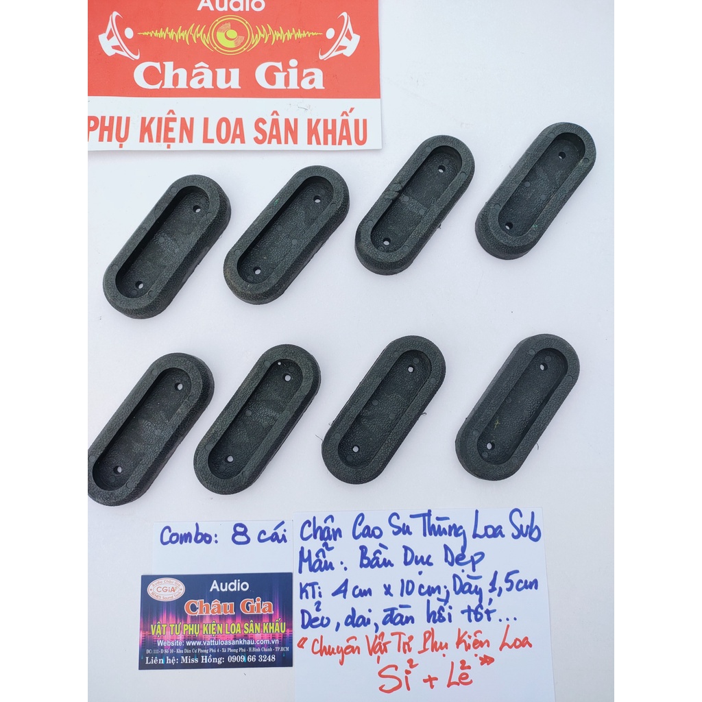 Chân đế cao su thùng loa sub 8 cái Audio Châu Gia