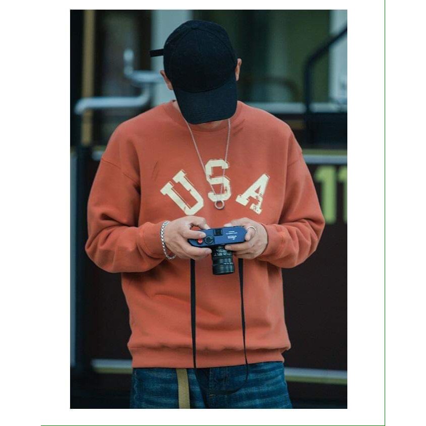 Áo Sweater Giữ Ấm Nam Nữ In Chữ USA SWM01 | BigBuy360 - bigbuy360.vn