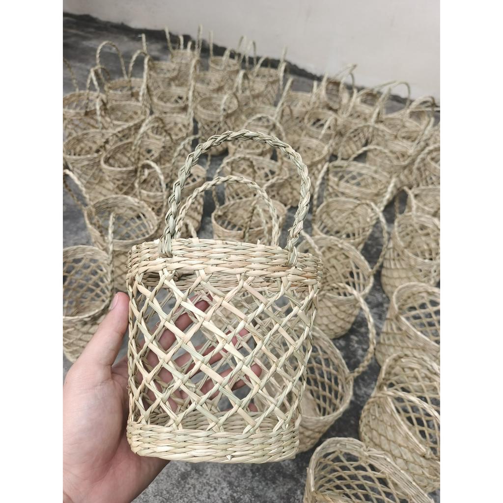 Túi cói mini Vintage, Túi cói Babe Túi Cói Đi Du Lịch Đi Biển