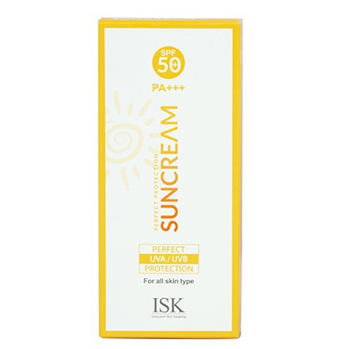 Combo 1 Kem chống nắng lâu trôi BEAUSKIN ISK Sun Cream SPF 50+/PA++ Hàn 70ml/ Hộp Và 1 Gói tẩy da chết Beauskin 3ml/ Gói