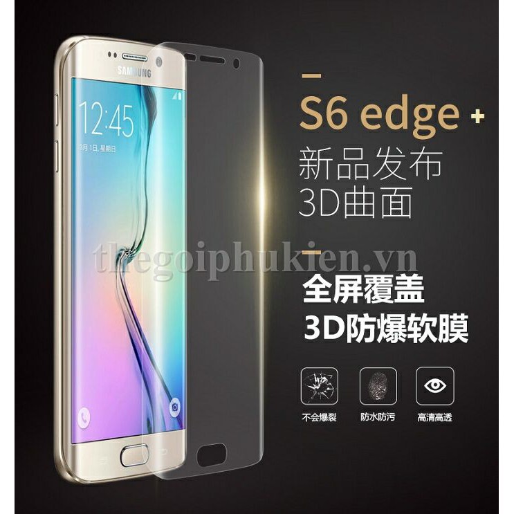 Miếng dán Samsung S6 edge Plus dẻo Full màn hình Vmax (Trong suốt) - Giá rẻ