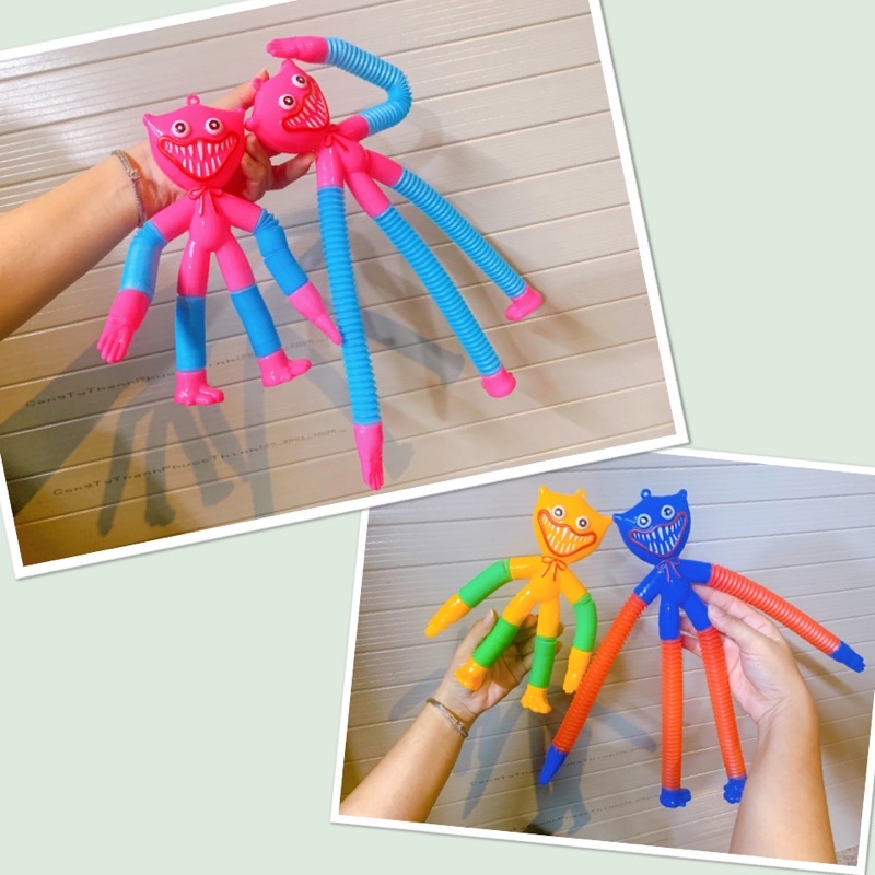 Huggy Wuggy Ống Lò Xo Biến Hình Có Đèn 2in1