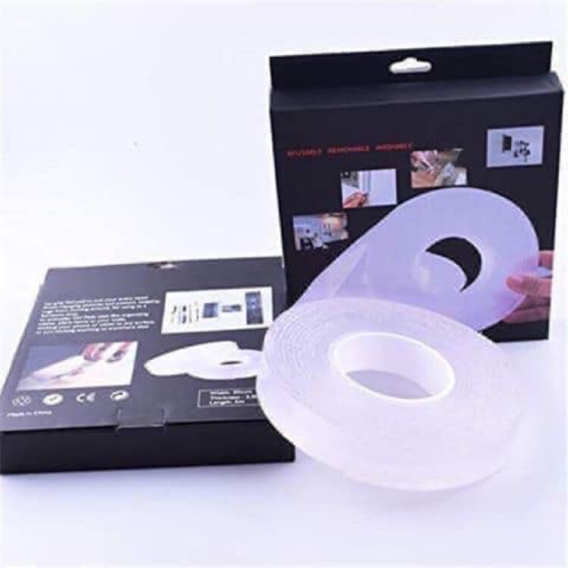 Băng Dính Trong 2 Mặt Trong Suốt,Cuộn Dài 5m,