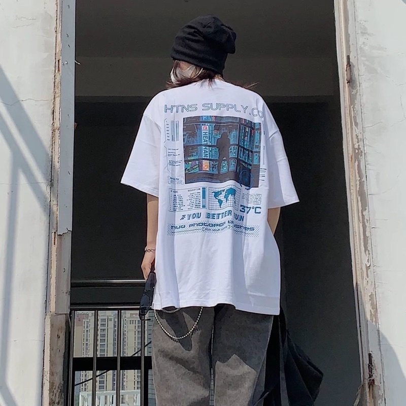 Áo Thun Tay Lỡ 100% Cotton Nam Nữ Unisex