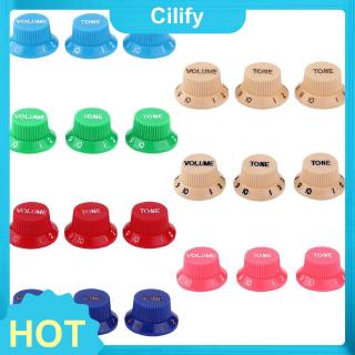3pcs Plastic Potentiometer Caps Tone Volume Control Knobs for ST SQ Guitar