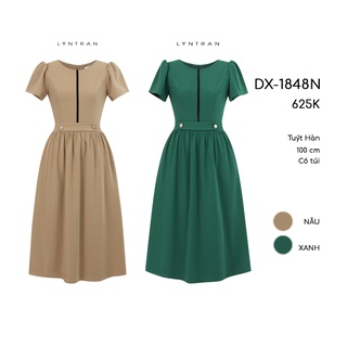 Váy xòe LYN TRAN DX-1848N Chất Tuýt Hàn Mềm Mịn Trơn Sóng