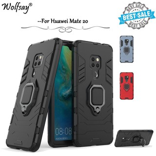 Shockproof Bumper Hard Cover Fashion Ring Stand Protective Phone Case For Huawei Mate 20