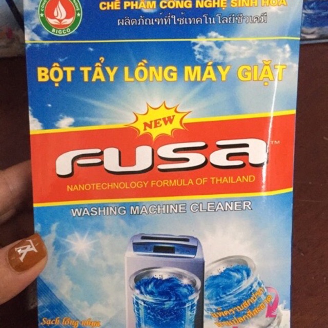 Bột Tẩy Lồng Máy Giặt Fusa Hộp 2 Gói x 100g