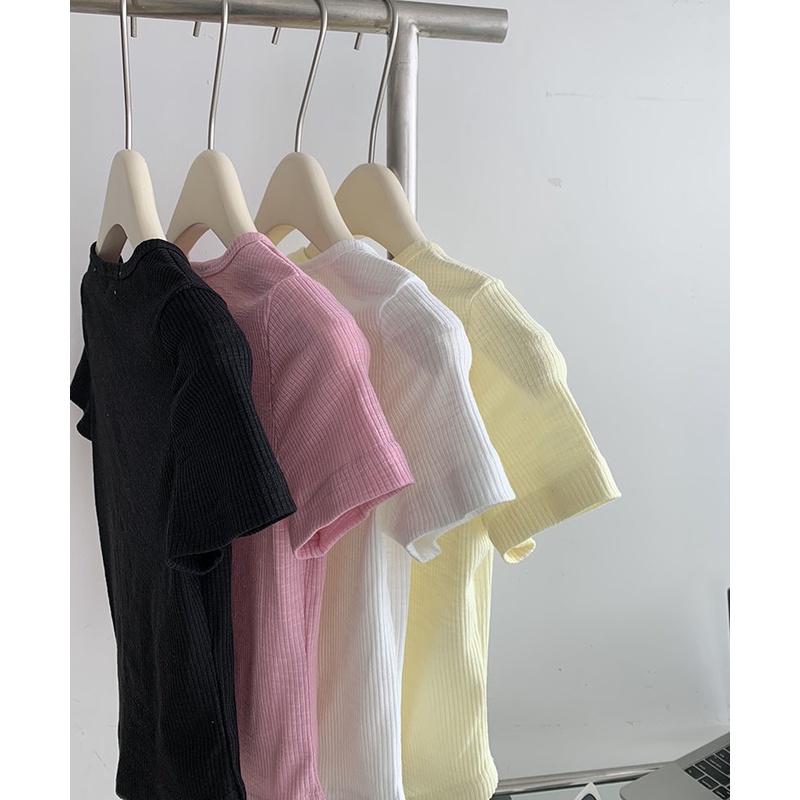 Áo Thun Tay Ngắn Cổ Chữ V Thời Trang Mùa Hè Dành Cho Nữ