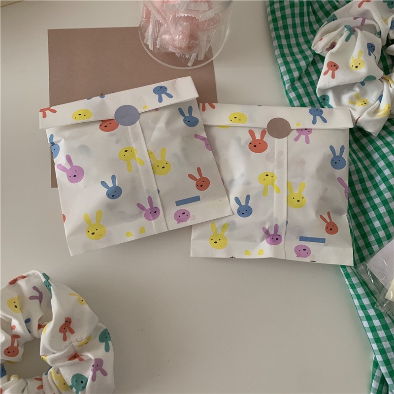 Set 5 túi giấy đựng quà thỏ sắc màu