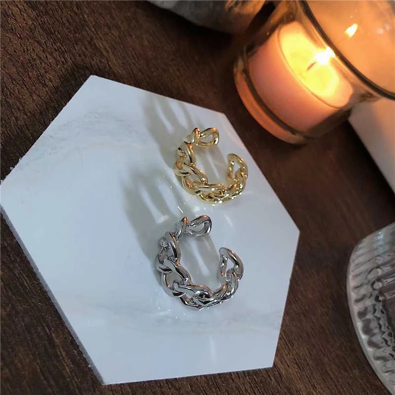 Nhẫn kim loại kiểu dáng đơn giản hợp thời trang cho nữ