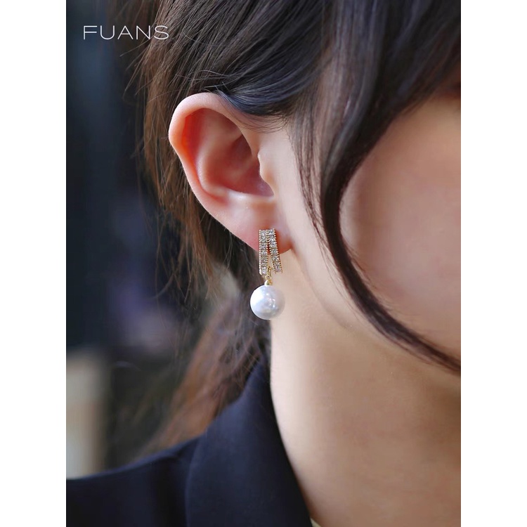 Bông Tai Bạc S925 Ngọc Trai Nhân Tạo Đính Đá Sang Trọng Đơn Giản Thanh Lịch Thời Trang Hàn Quốc Dự Tiệc Mainia Shop