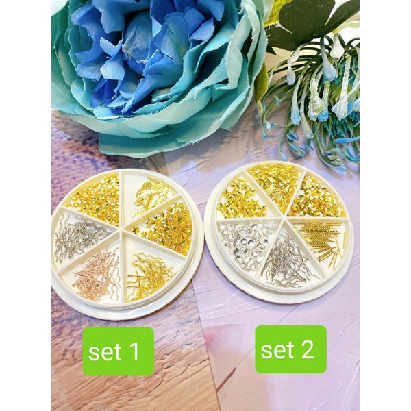 set charm khay tròn mix