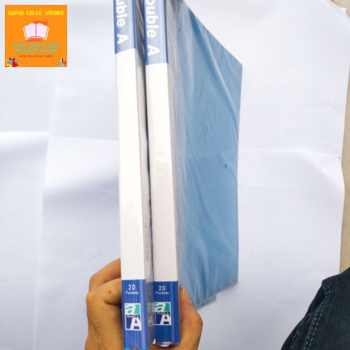 File Đựng Tài Liệu A4 20/40 Lá Double A -Nhựa Tốt Trong Suốt,Độ Dẻo Cao