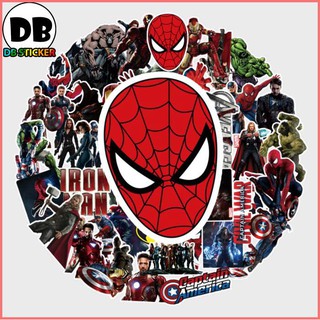 [Set 55 Cái] Sticker phong cách Spiderman, Avengers dán trang trí laptop, mũ nón bảo hiểm, vali, xe tay ga - DB.015