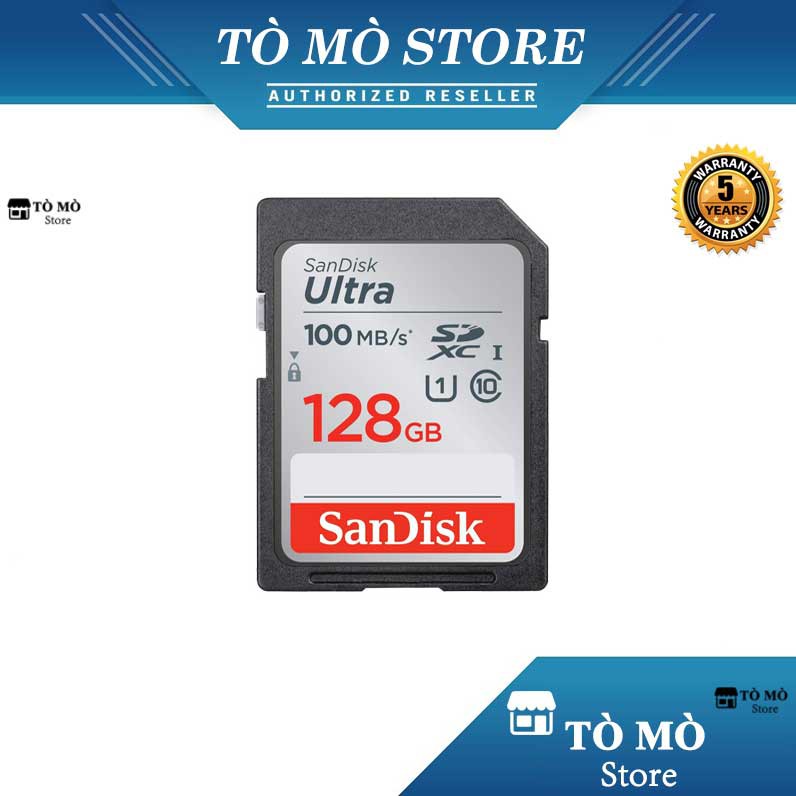 Thẻ nhớ SDXC SanDisk Ultra 128GB 100MB/s Class 10 - Bảo hành 5 năm | BigBuy360 - bigbuy360.vn