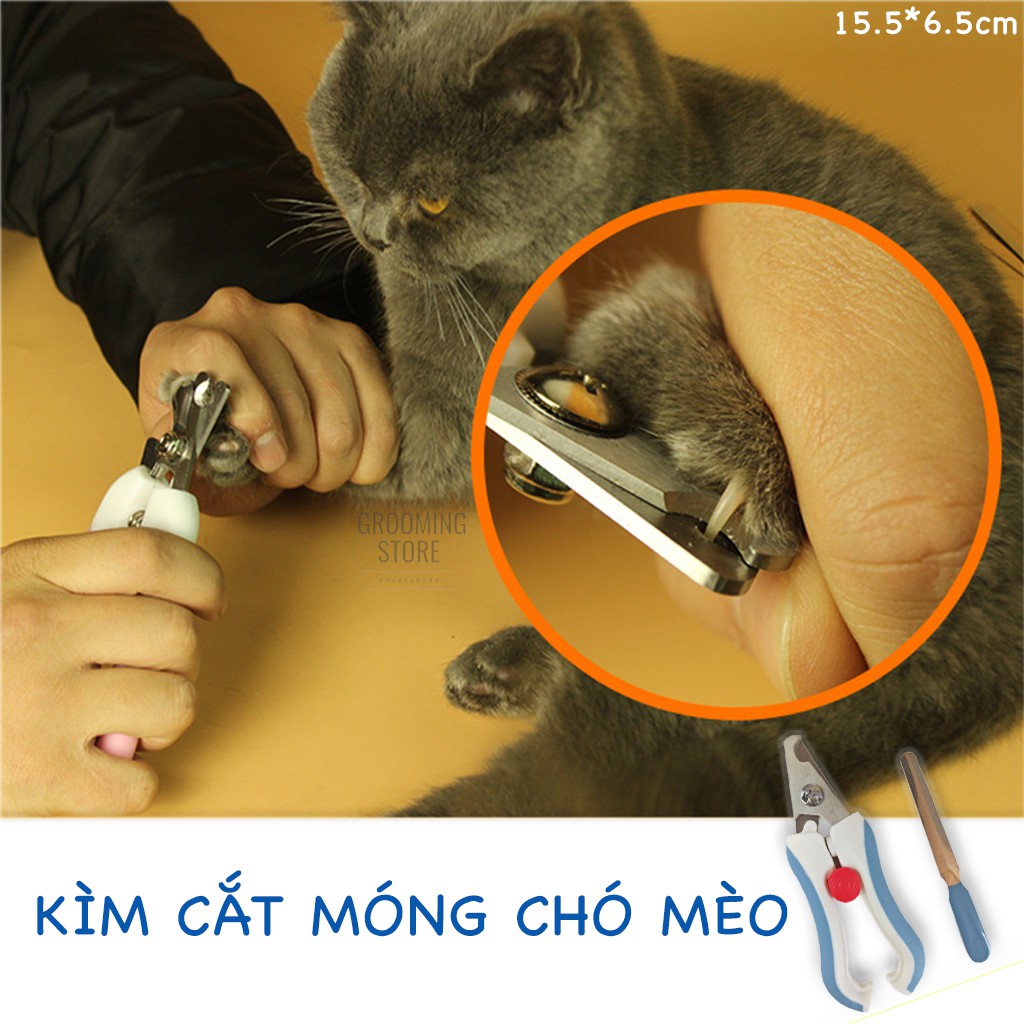 Kìm cắt móng chó mèo tặng kèm dũa  (15.5*6.5cm) - Grooming Store