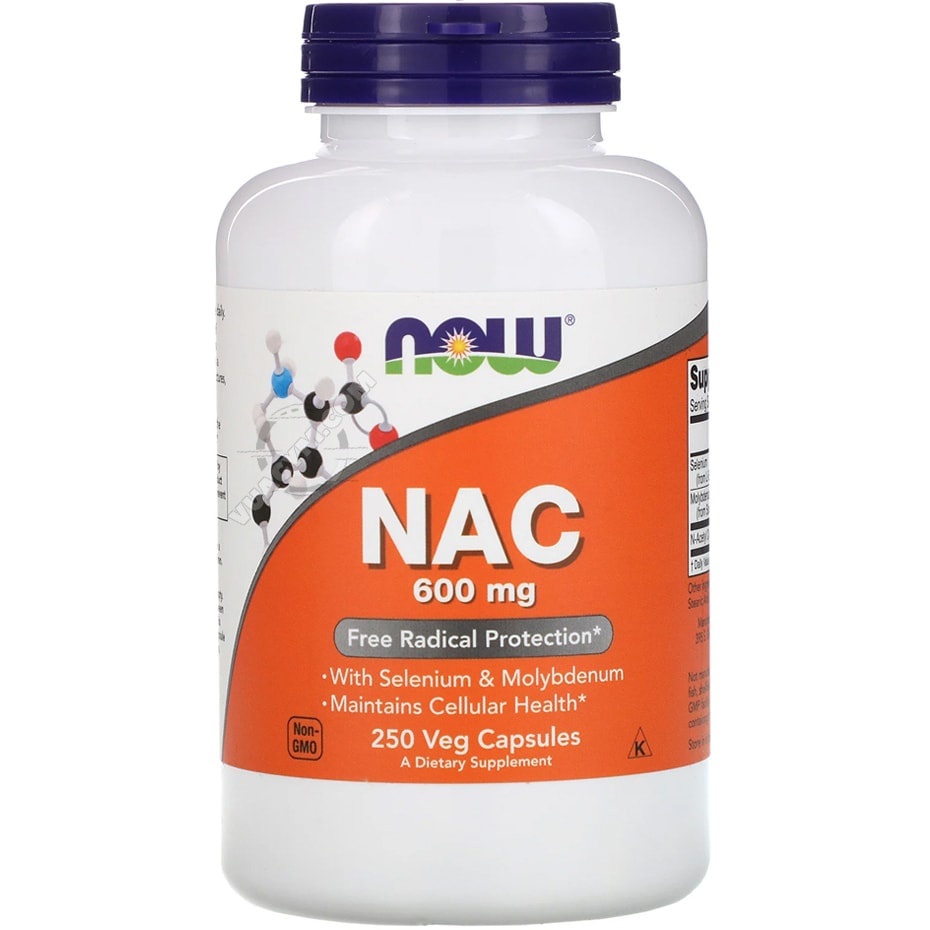 NAC | Now Foods N-Acetyl-Cysteine 600mg - Viên Uống Thải Độc Gan Bảo Vệ Gan [ 100 Viên - 250 Viên] - Muscle  Fitness