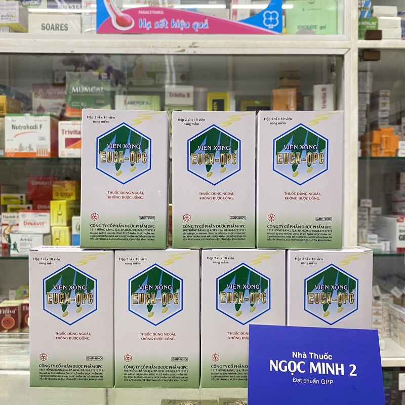 ✅ [Chính Hãng] Viên xông Euca-OPC Hộp 2 vĩ x 10 viên Chính Hãng