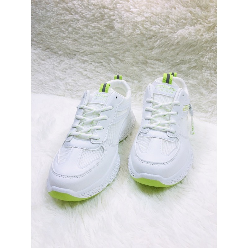 Giầy nữ đẹp Sneakers thể thao có tai dây kéo khoá