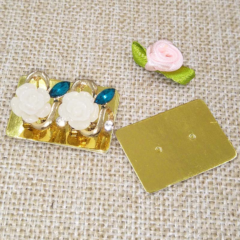 Set 100 Thẻ Giấy Kraft Gắn Khuyên Tai 3.5×2.5cm