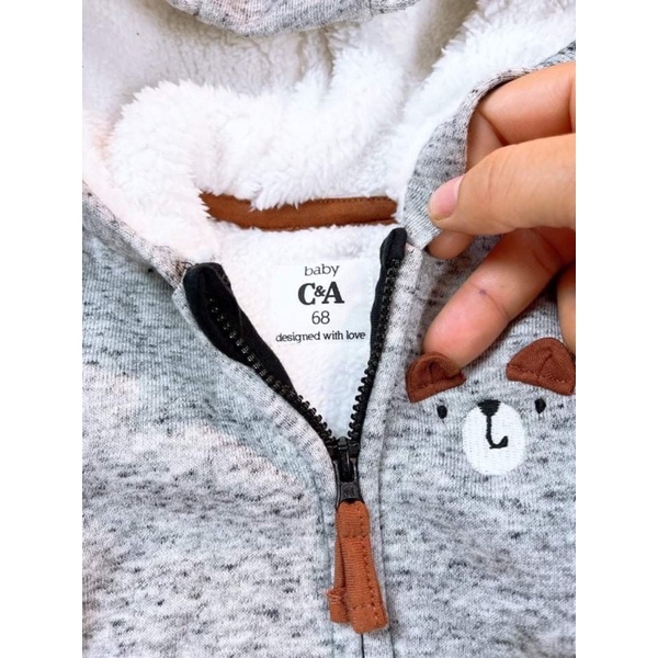 Áo khoác nỉ lông sz 3m-3y