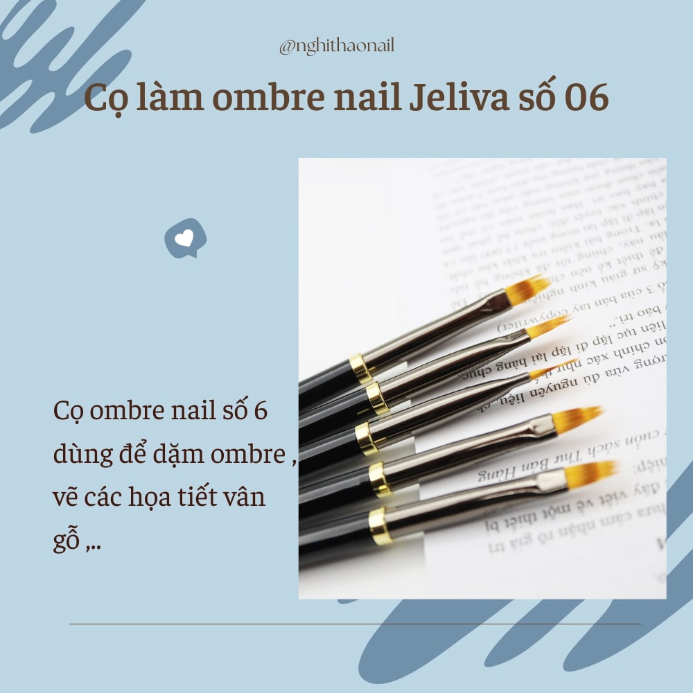 Cọ ombre nail , cọ làm ombre Jeliva số 06