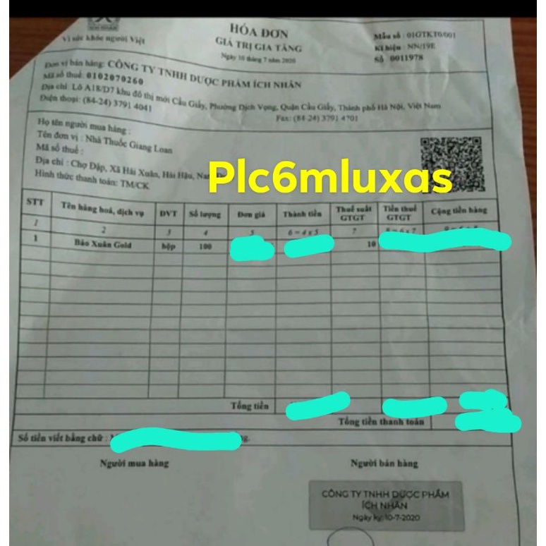 1hộp viên uống Bảo Xuân Gold