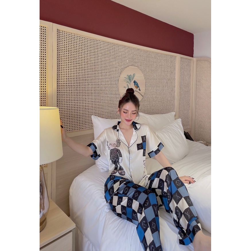 Bộ ngủ mặc nhà cộc tay - Bộ Pijama Tay Ngắn [ FREE SHIP ] chất liệu lụa Latin cao cấp, mềm mịn, thoáng mát...