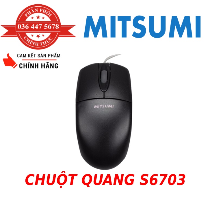Chuột có dây Mitsumi S6703 HẰNG THỊNH phân phối