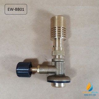 Đèn Bunsen đốt khí gas, có van hở nối với bình gas mini, ngọn lửa có van điều chỉnh