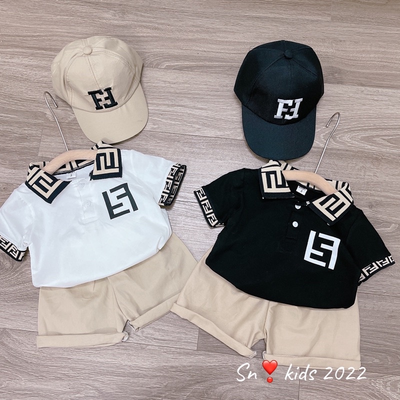 bộ in chữ f kèm mũ cho bé