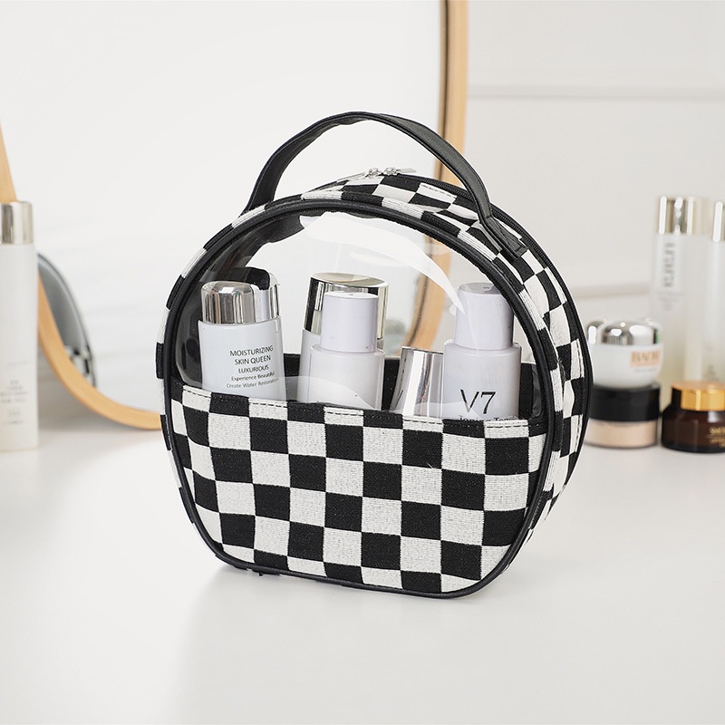 Túi Đựng Mỹ Phẩm Họa Tiết houndstooth Xinh Xắn Tiện Lợi