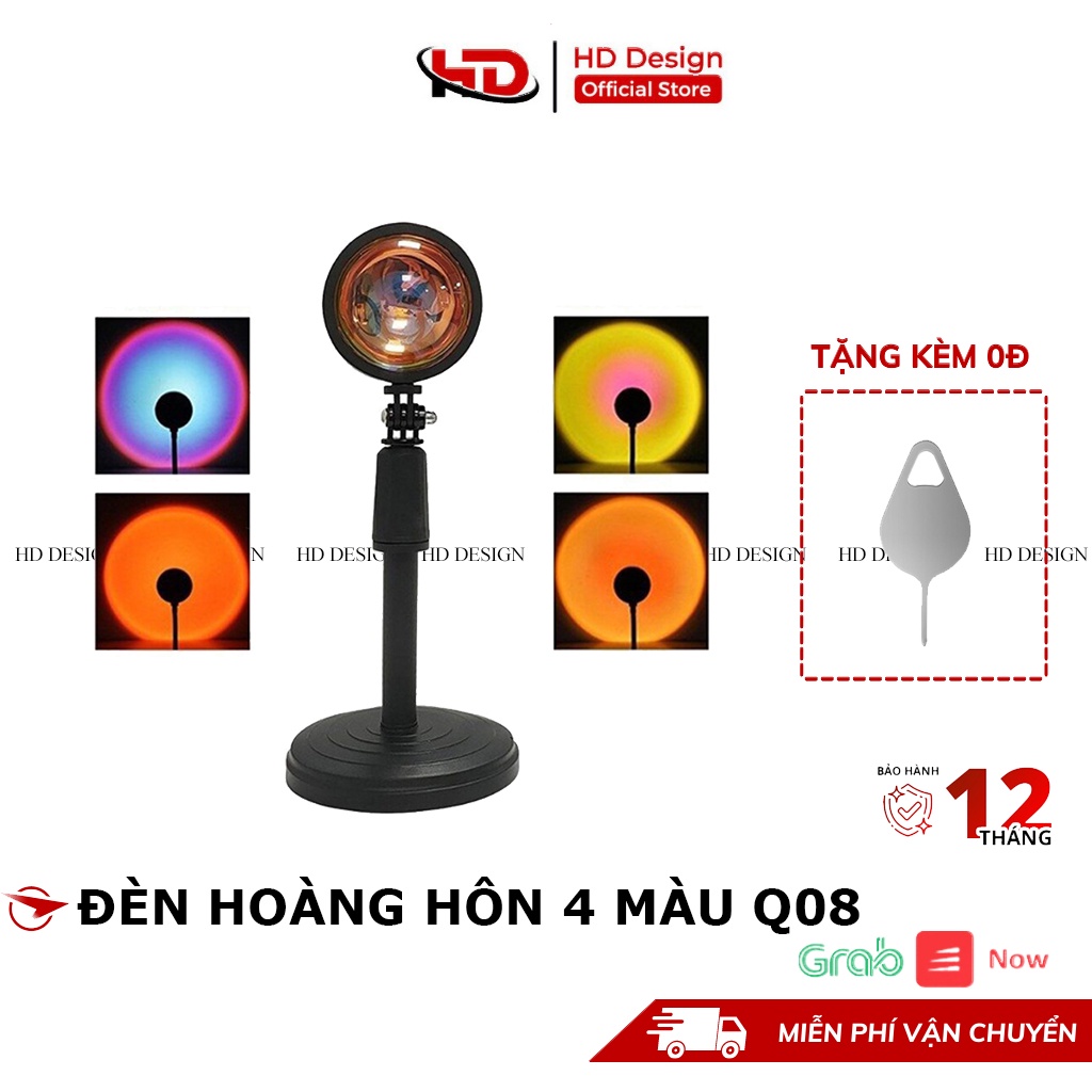 Đèn Hoàng Hôn Sunset Q08 , Đèn Led Sunset Bốn Màu Quay Phim - Quay Tiktok - Chụp Ảnh Ánh Sáng Cực Đẹp