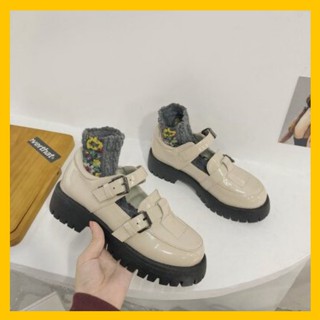 Giày oxford ulzzang nữ học sinh đế xuồng 2 quai ngang (sẵn - lẻ size )