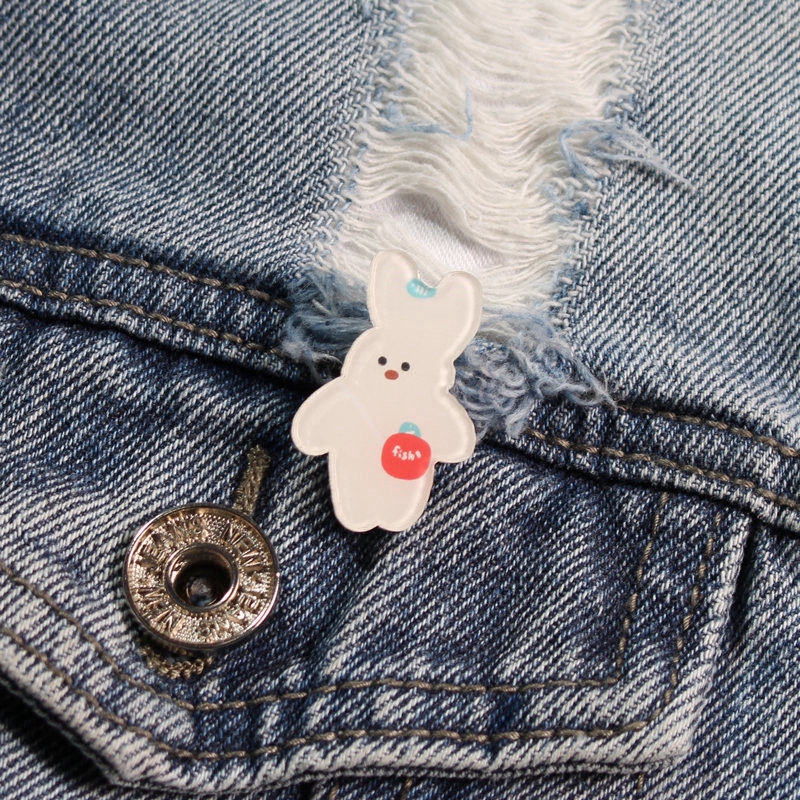 Ghim cài áo hình hoạt hình phong cách Hàn Quốc dễ thương